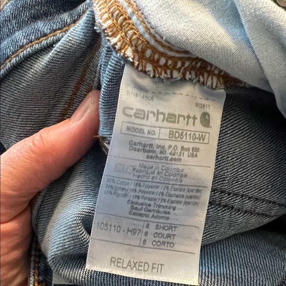 Carhartt Women's Rugged Flex Relaxed Fit Utility Double Front Jeans Size 6 short - Picture 7 of 7